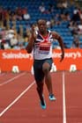 James Dasaolu breaking 10 seconds in the 100 metres at the Sainsbury's British Championships, Birmingham.